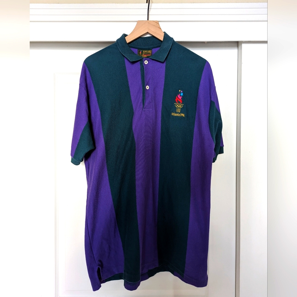 Vintage 1996 Atlanta Olympics Polo Shirt purple size L